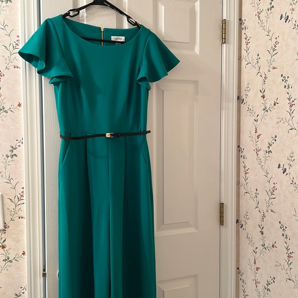 Calvin Kline size four green jumpsuit
